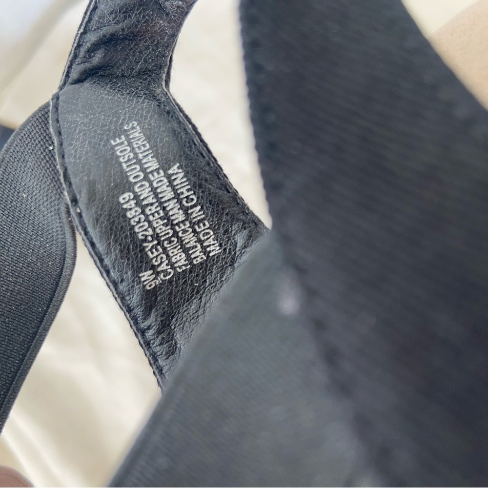 Cloud Walkers Black Round Toe Lace Elastic Slingback Espadrilles Wedge Sandals! - Picture 4 of 6